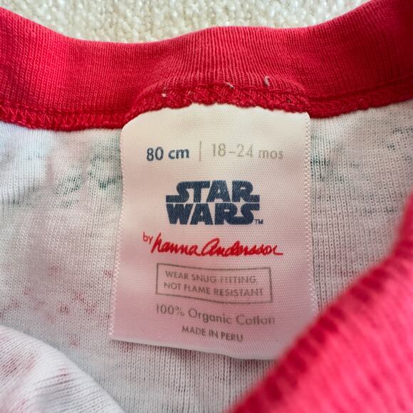 Hanna Andersson Gray Fair Isle Star Wars Pajama Set. Size 18-24mo EUC - Picture 3 of 4